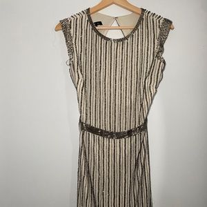 Mango suit sequin and pearls dress XS